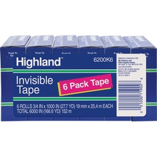 Highland MMM6200341000 Invisible Tape