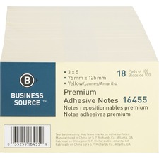 Business Source BSN16455 Adhesive Note