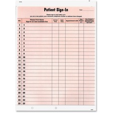 Tabbies TAB14530 Patient Sign-in Form