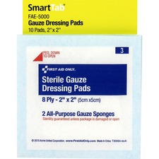 First Aid Only FAOFAE5000 Gauze Sponge