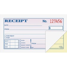 Adams ABFDC2501 Receipt Book