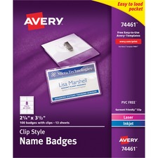 Avery AVE74461 Laser/Inkjet Badge Insert
